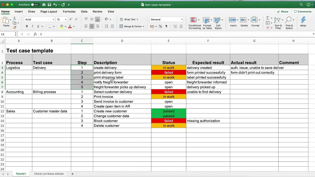 Sample Test Cases For Web Application Excel