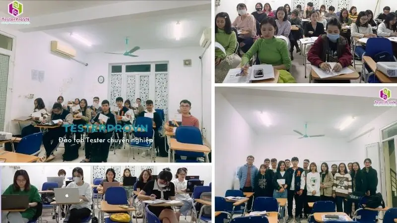 Các học viên khóa học tester ở Hà Nội dành cho người mới bắt đầu của Teserpro
